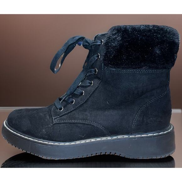 Madden Girl Ankle High Combat Boots Lace-Up And Zipper Size 9 Black - Picture 2 of 10